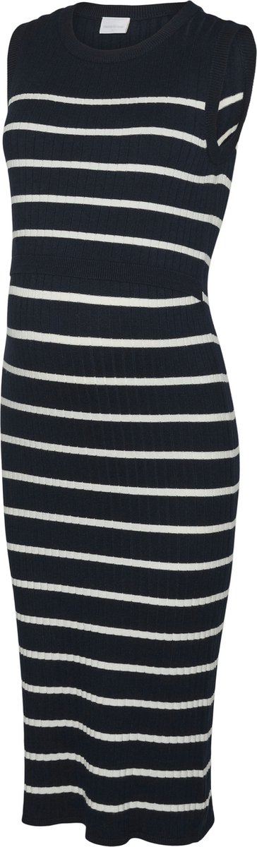 Mamalicious Mama Licious Gebreide jurk MLNEWSIV Zwangerschapsjurk Blauw