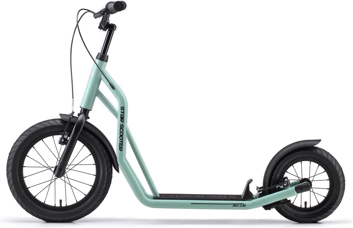 STAR SCOOTER autoped 16 inch + 12 inch, groen