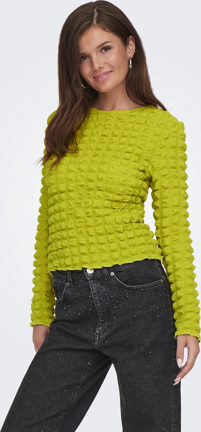 Only T-shirt Onlsebbe L/s O-neck Top Jrs 15333029 Citronelle Femme Taille - S