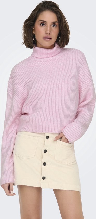 Only Trui Onlmelanie L/s Rollneck Pullover Kn 15321177 Pink Lady Dames Maat - L