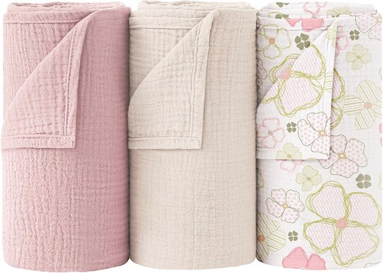 Lange En Mousseline De Coton Lulujo 120x120 Cm - Ultra Doux, Respirant, Multi-usage Pour Bébé