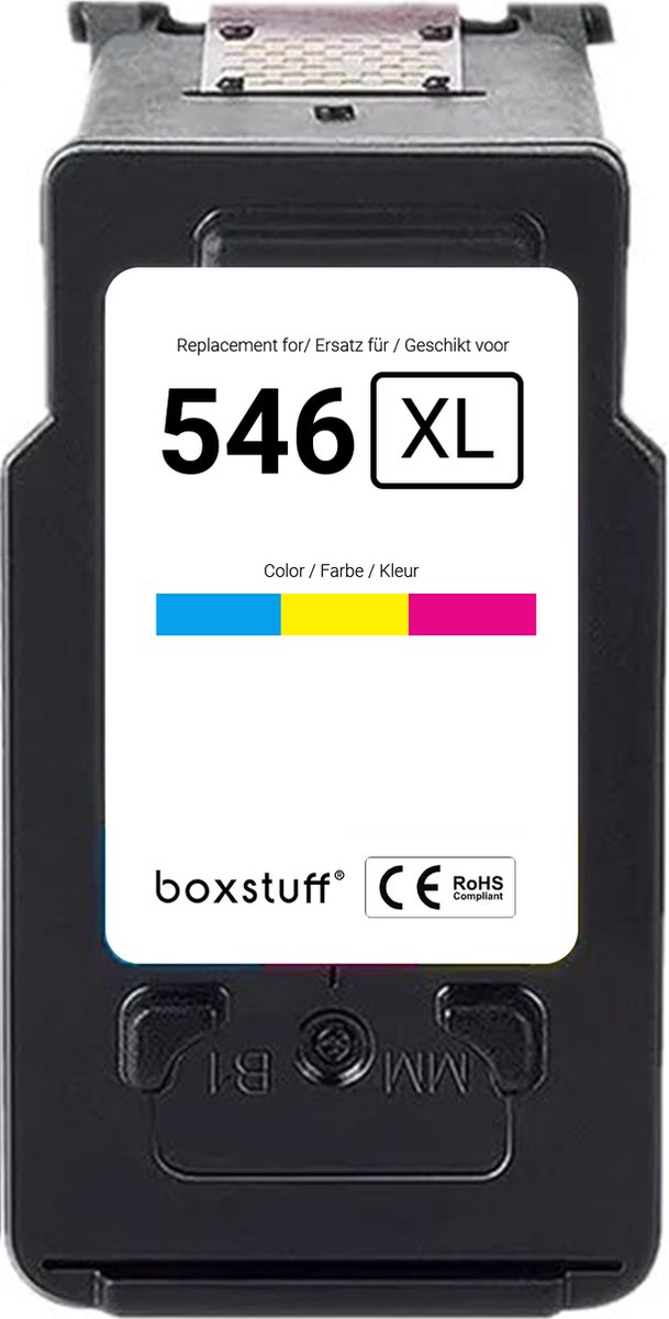 Boxstuff Inkt geschikt voor Canon CL-546 XL - Inkt Cartridge voor Canon Pixma TS205 / TS305 / TS3350 / TS3150 / TS3151 / TS3355 / TR4550 / TR4551 / MG2550 / MG2555 / MG2950 / MG2450 / MX495 / MX490 Printer - Pack Kleur