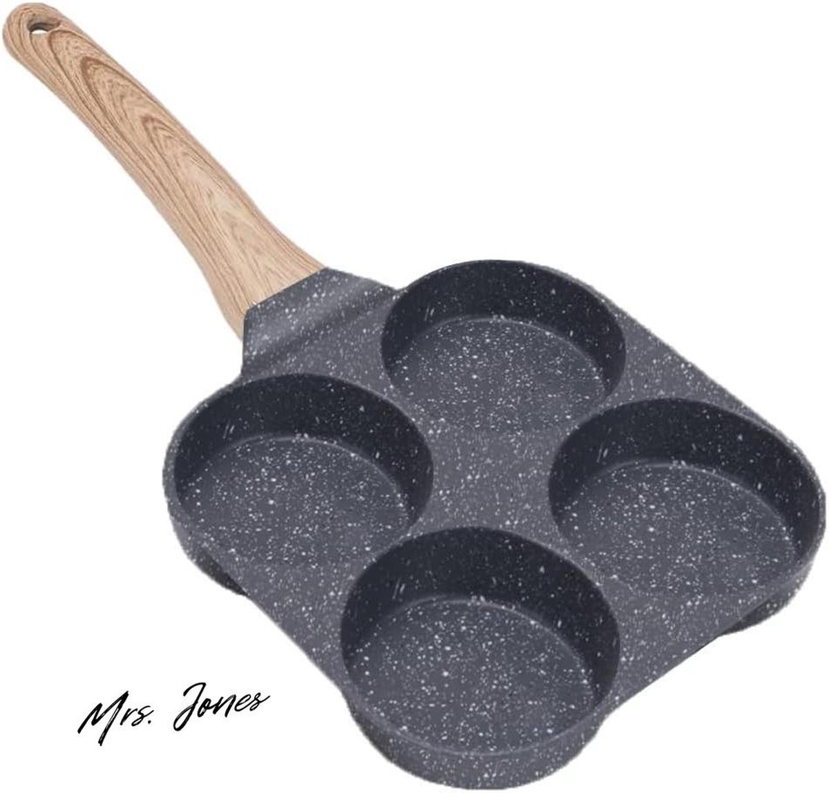 Mrs. Jones Pannenkoekenpan Eierpocheerpannen 4 Cups - Aluminium - Alle Soorten Keukens - Inductie Kookplaten .