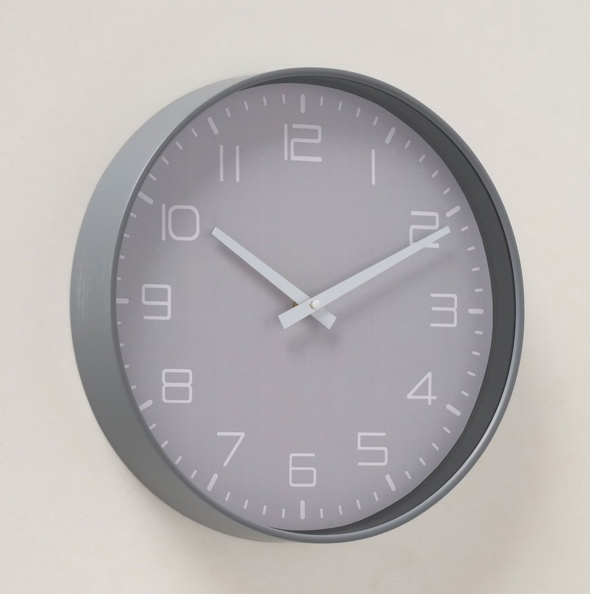 Wandklok Simplex 30 cm aluminium grijs