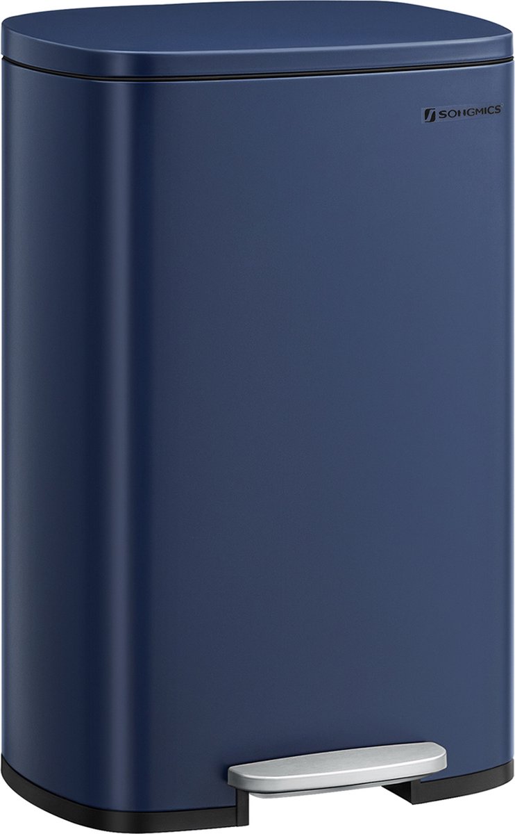 Prullenbak keuken voetpedaal staal blauw