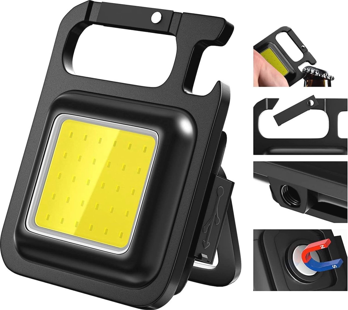 Oplaadbare mini LED werklamp - 800 lumen, waterdicht en draagbaar voor camping, reparatie en noodverlichting