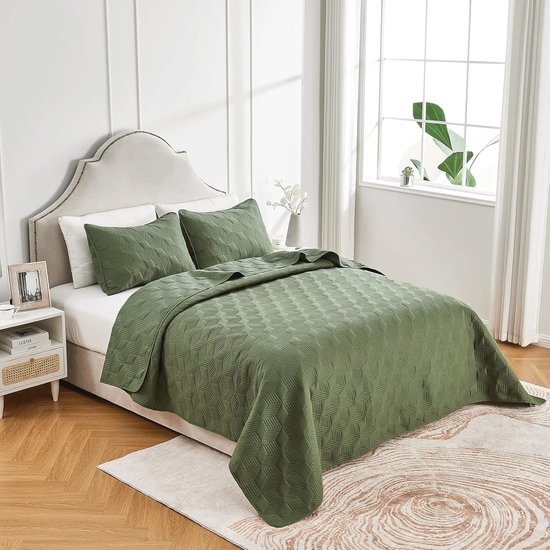 Beddengoedset 220 x 240 cm, 3-delig, Beige, Microvezel, Zacht en niet