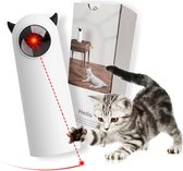 Automatische Interactieve LED Laser Speelgoed voor Katten en Honden - kattenspeelgoed - Kattenspeeltjes - Katten speelgoed - Kattenspeelgoed elektrisch - Interactief kattenspeelgoed – Elektronische Handheld Plagende Laser voor Binnen – Wit