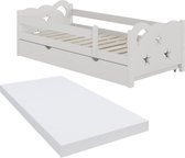 Vitalispa Jessica Kinderbed – 80x160 cm met lade en matras Wit