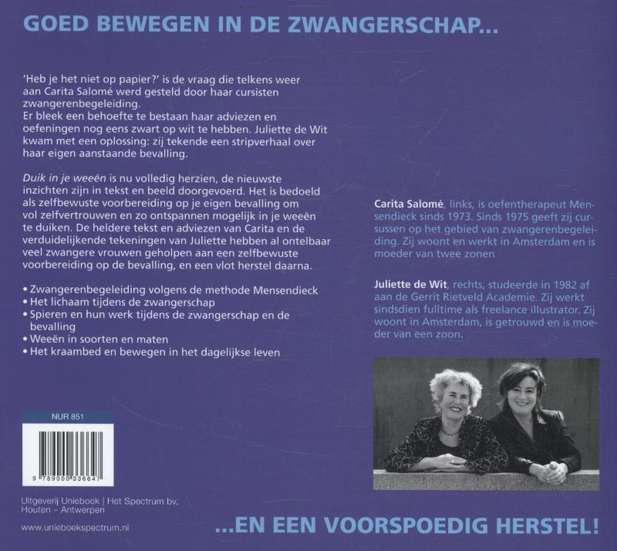 Duik in je weeen - back cover