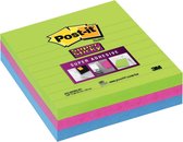Post-it® Super Sticky Notes - Limoen, Fuchsia, Turkoois, Gelijnd - 3 stuks