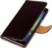 PU Leder Mocca Samsung Galaxy A5 2015 Book/Wallet Case/Cover Hoesje