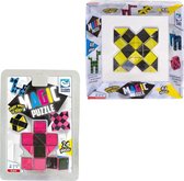 Clown Magic Puzzle 48dlg Geel + Puzzle 3d 24 Dlg Roze