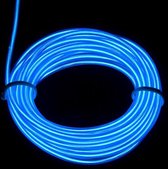EL Wire - Led Draad - Blauw - 5 meter - Incl 3 volt omvormer