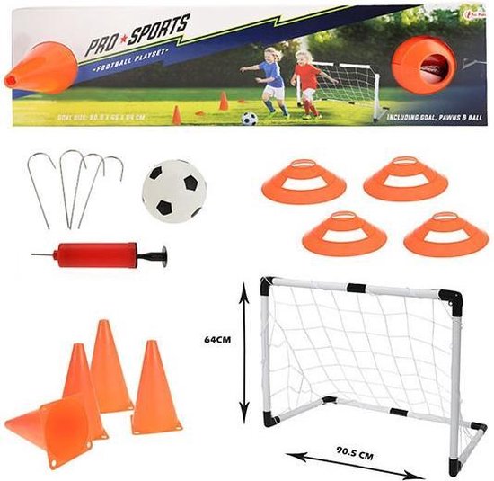 Pro sports voetbalset met pionnen , goal en bal | bol.com