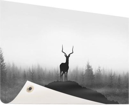 Bol Com Silhouet Van Hert Tuinposter 0x100 Cm Foto Print Op Poster Wanddecoratie Cm