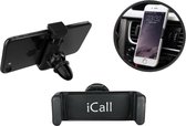 Support voiture noir orientable à 360 degrés pour toute grille de ventilation - Convient à Apple iPhone 7 (Plus) / 6/6s (Plus) / 5/5S/5C/SE / Samsung Galaxy S7 (Edge) / S6 (Edge) (Plus) / Huawei P10 (Lite) entre autres - Support voiture orientable