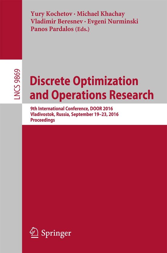 Springer Nature Proceedings Computer Science - Discrete Opti ... - cover
