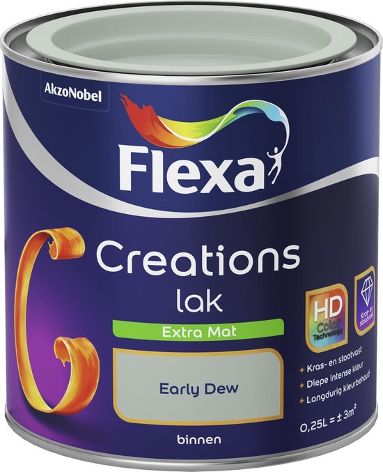 Flexa - Lak Mat - Dew - 250 ml | bol.com