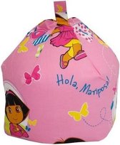 Nickelodeon - Dora the Explorer - Zitzak - Poef - Hoes - 55x55x50 Cm - Met rits - katoen - Zonder vulling - Kinderkamer - Meisjes - Roze.