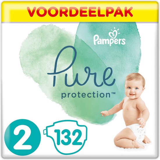 Toeschouwer Verplicht B olie Pampers Pure Protection Luiers - Maat 2 (4-8 kg) - 132 Stuks - Maandbox |  bol.com