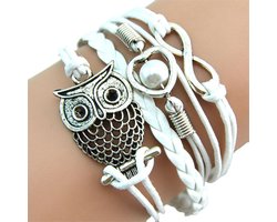 Fako Bijoux® - Multi Armband - Uiltje Hart Infinity - Wit