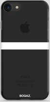 BOQAZ. iPhone 7 hoesje - enkele streep wit