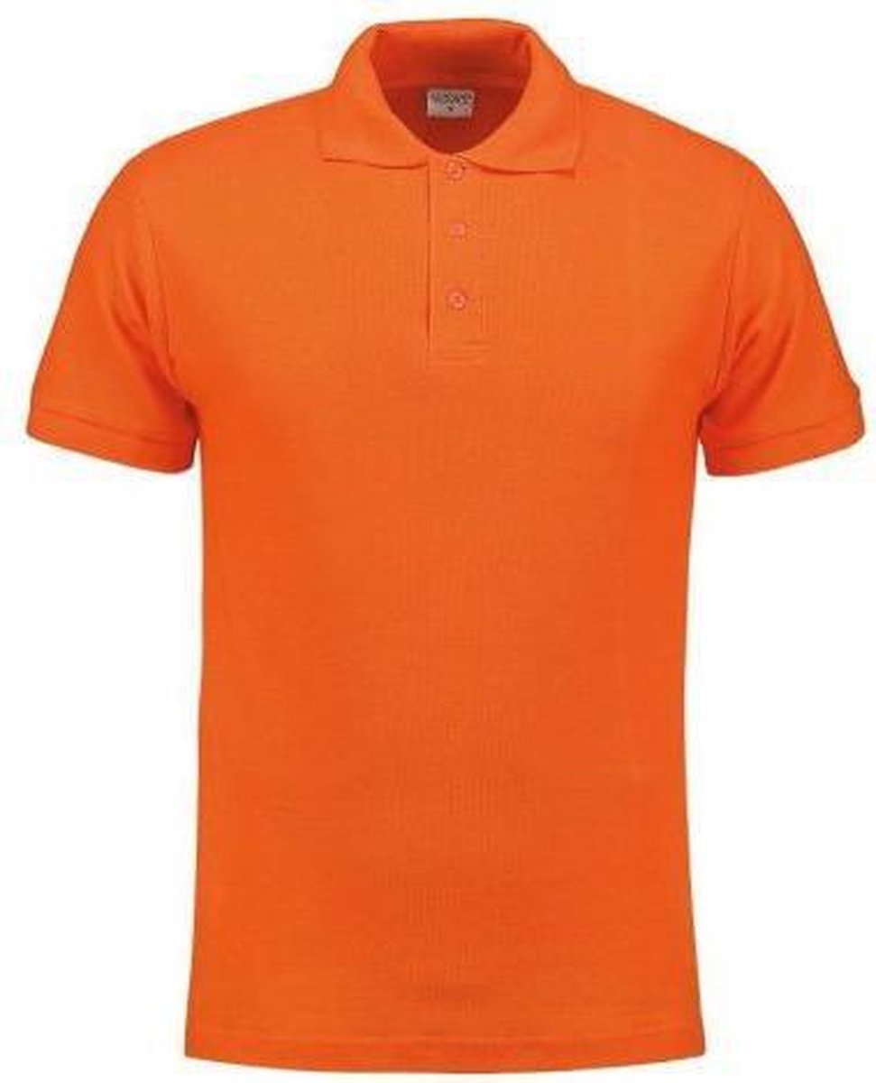 Benza Basic Heren Sportpolo Poloshirt Polo - Oranje - Maat L