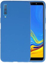 Hoesje Geschikt voor de Samsung Galaxy A7 2018 - Backcover Color Telefoonhoesje - Navy