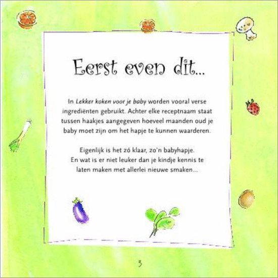 Lekker koken voor je baby