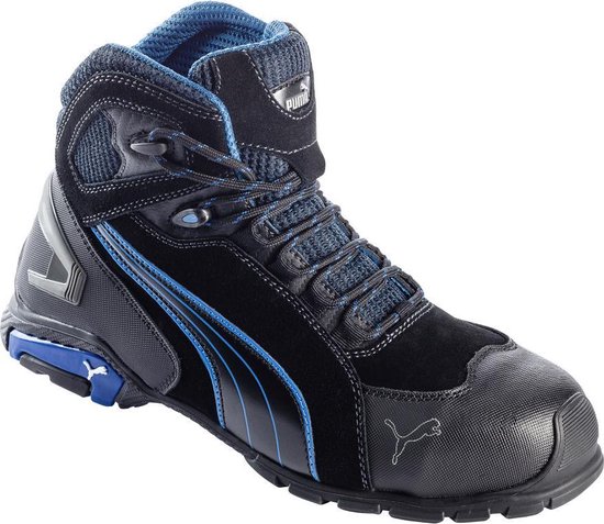 PUMA Rio Black Mid 632250-43 Chaussures montantes de sécurité S3 Pointure (EU): 43 noir, bleu 1 pc(s)
