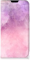Leuk Telefoonhoesje Geschikt voor iPhone 14 Plus Bookcase Cover Pink Purple Paint