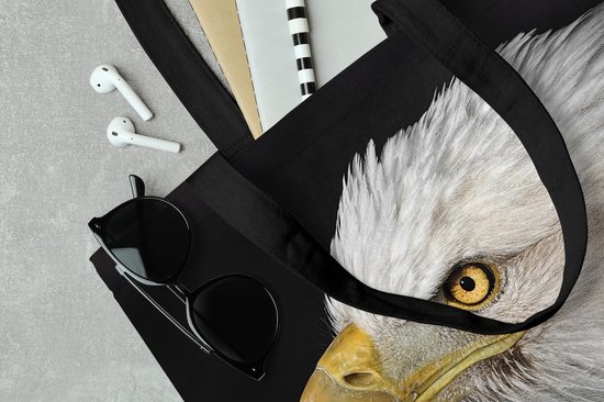 Sac Bandoulière - Sac De Plage - Shopper Aigle - Vogel - Bec - Yeux - 40x40 cm - Sac Coton