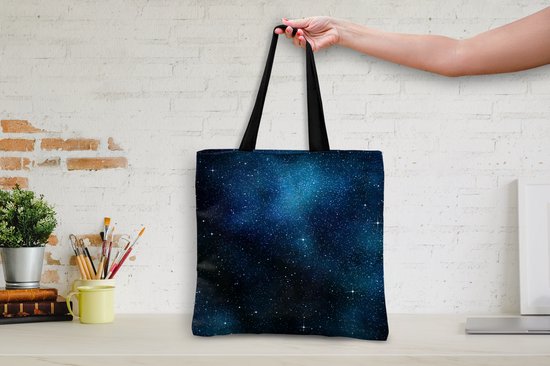 MuchoWow® Schoudertas - Strandtas - Big Shopper - Boodschappentas - Sterrenstelsel - Nacht - Melkweg - Jongens - Meisjes - Kinderen - 45x45 cm - Katoenen tas