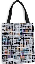 Sac Bandoulière - Sac de Plage - Ligne Shopper - Abstrait - Motifs - 40x50 cm - Sac Coton