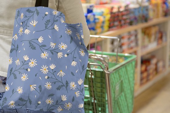 Sac bandoulière - Sac de plage - Shopper Fleurs - Motifs - Marguerite - 40x50 cm - Sac en coton