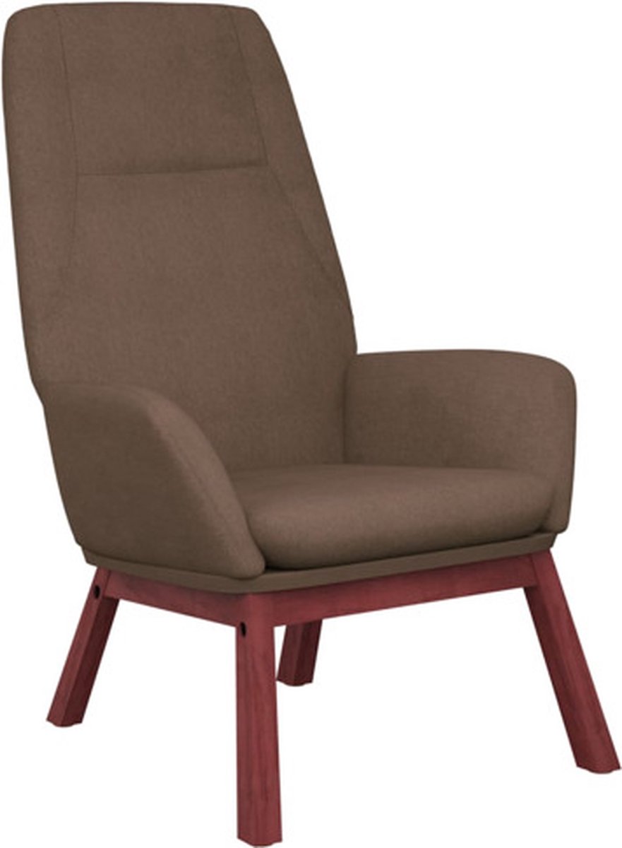 vidaXL Relaxstoel - stof - taupe