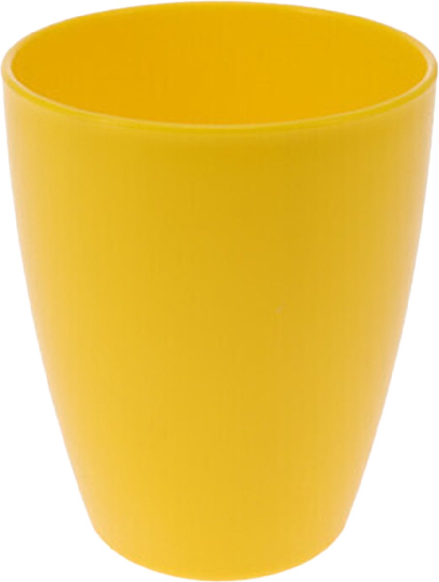 Goedkoopste 1x drinkbekers kunststof 340 ml geel - Limonade bekers - Campingservies/picknickservies