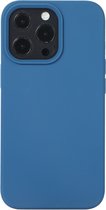 Mobigear Hoesje geschikt voor Apple iPhone 14 Pro Siliconen Telefoonhoesje | Mobigear Rubber Touch Backcover | iPhone 14 Pro Case | Back Cover - Blauw