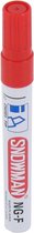 Snowman NG-12F Permanent Marker 1-3MM Beitelpunt Rood