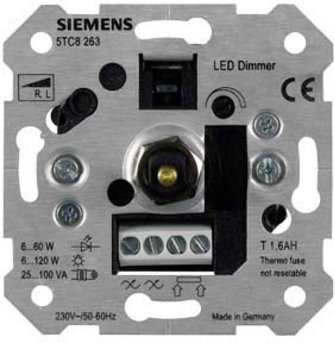 Siemens sokkel inbouw dimmer LED/gloei/halogeen 6-60W