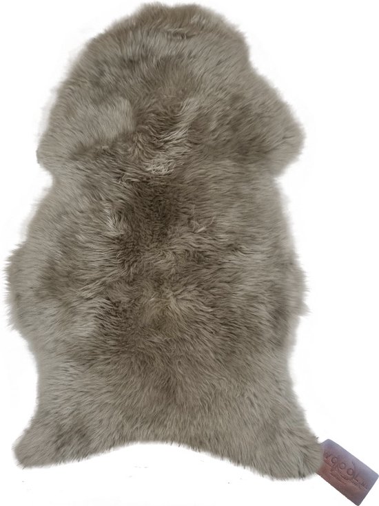 WOOOL Schapenvacht - Taupe Australisch XL (115cm) 100% ECO - Kortharig - Heerlijk Zacht Schapenvel