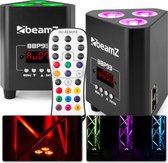 Uplighter LED - BeamZ BBP93 - Set van 2 Uplights met 3x 10W LED's per spot
