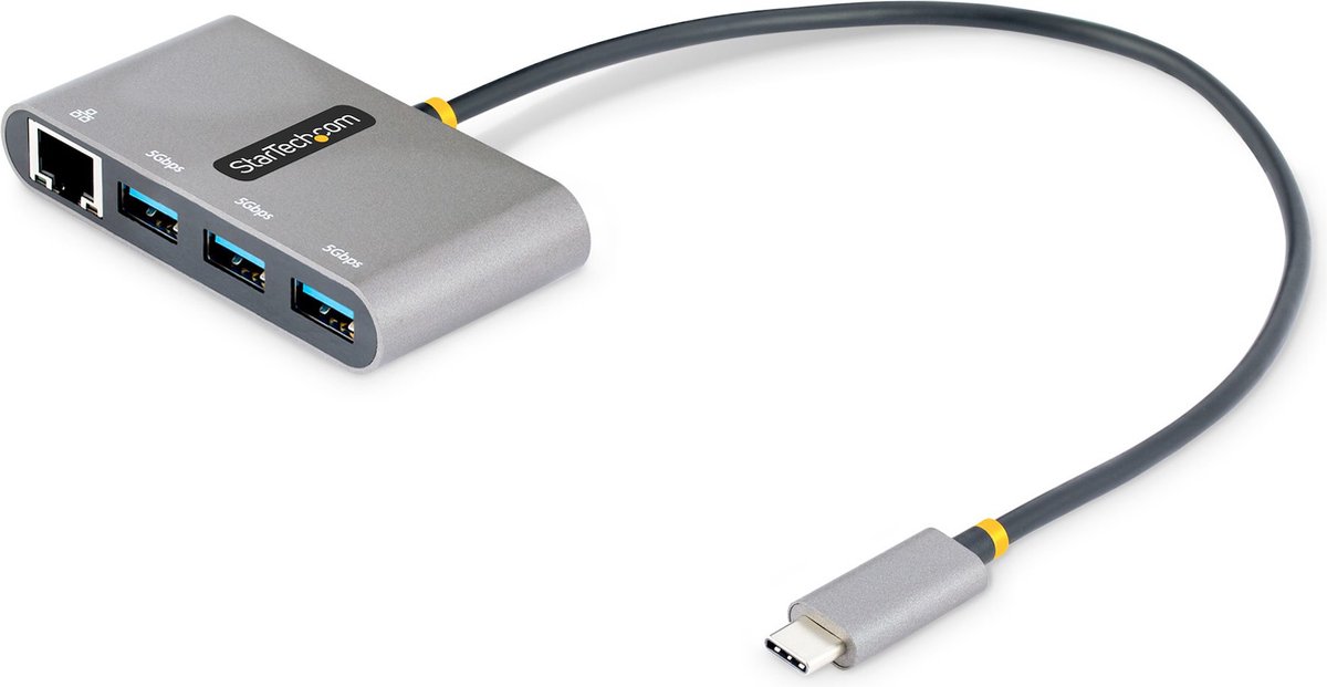 StarTech.com 3-Poorts USB-C Hub met Ethernet
