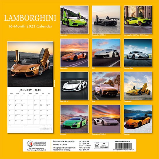 Lamborghini Kalender 2023  bol.com