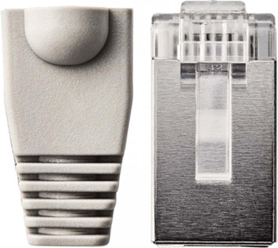 LogiLink CAT 5e RJ45-connectoren, afgeschermd, set van 100 stuks MP0004 Stekker, recht Aantal polen: 8P8C Zilver 100 stu kopen ? Electronic