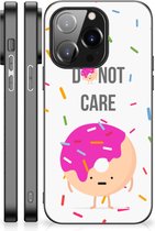 Silicone Case iPhone 14 Pro Smartphone Hoesje met Zwarte rand Donut