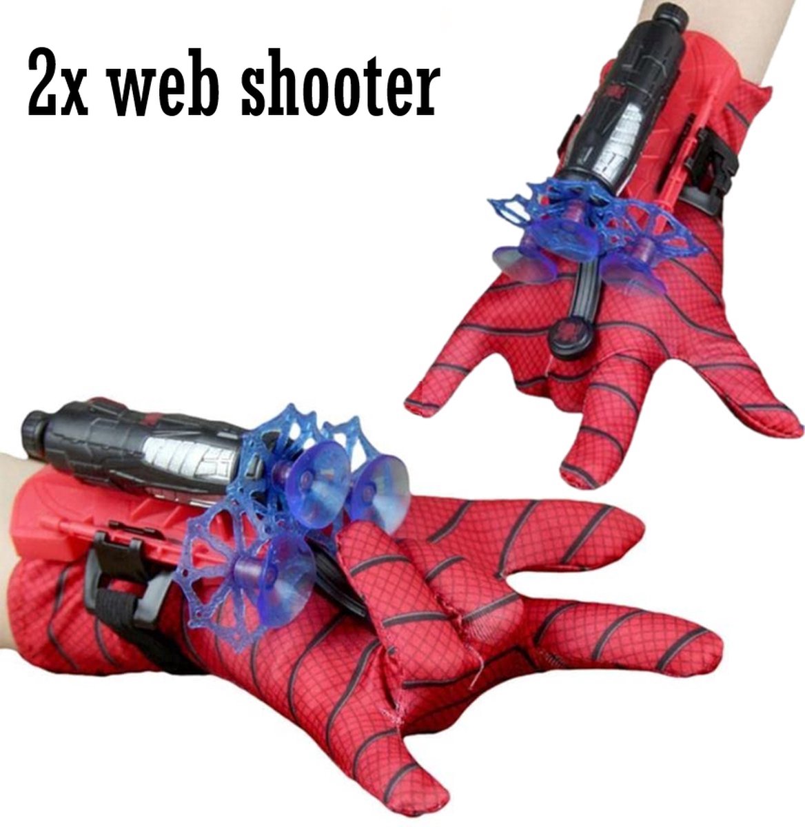 Lot de 2 gants de lancement Spiderman, gants de jeu, lanceur de