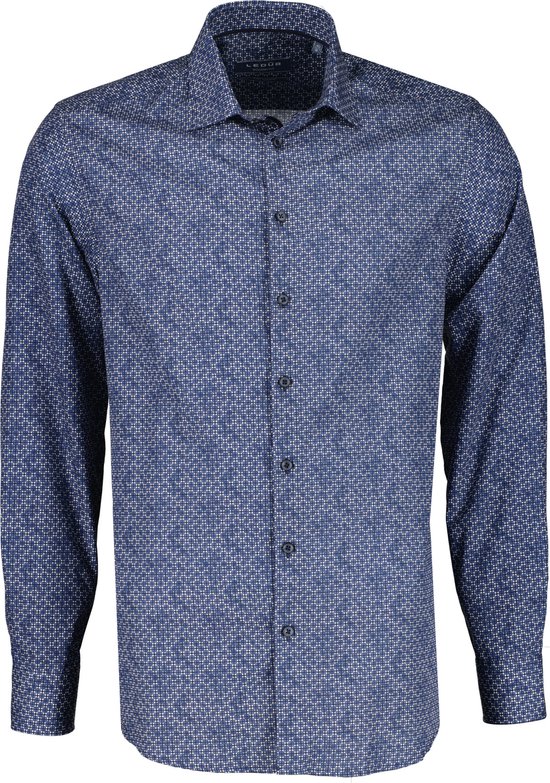 Ledûb Overhemd - Modern Fit - Blauw - L