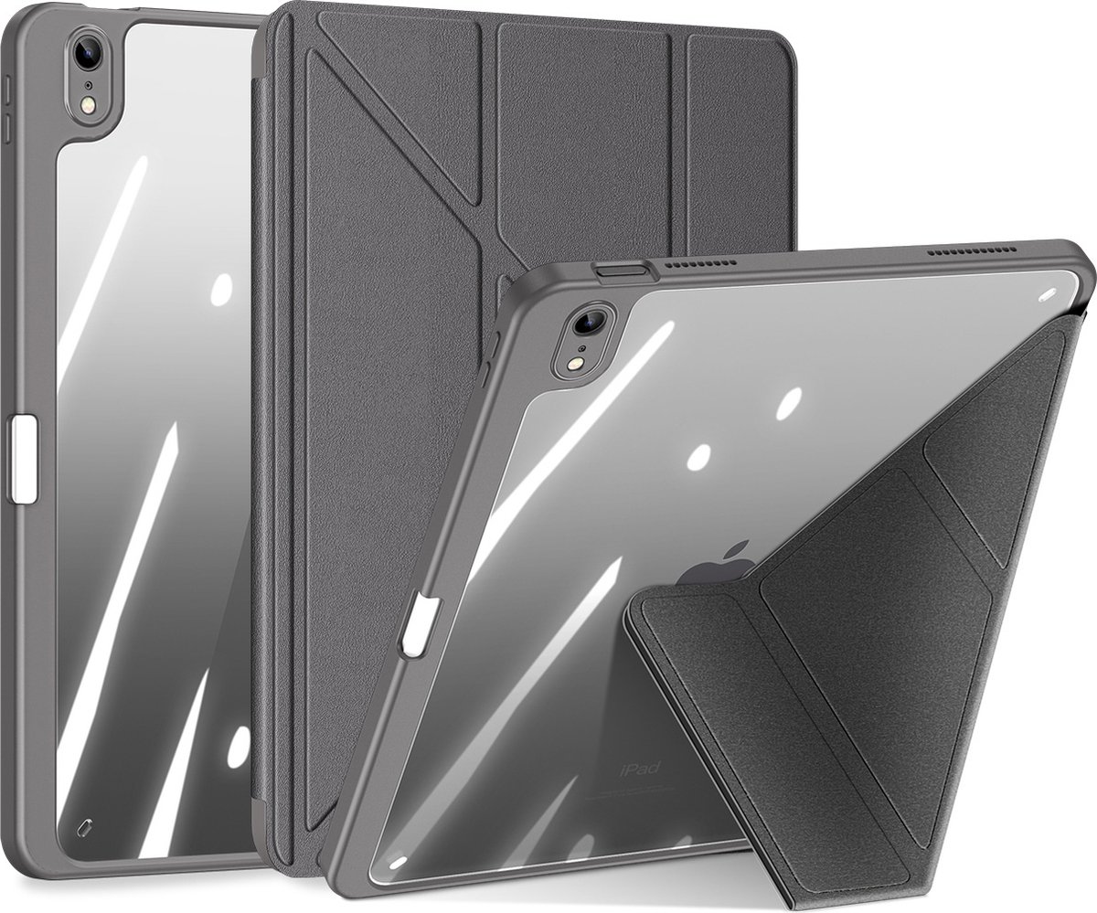 Dux Ducis - Hoes geschikt voor Apple iPad (2022) 10.9 inch - Magneet sluiting - Auto Sleep/Wake functie - Met Pencil houder - Grijs